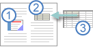 Screenshot showign the linked and embedded objects in an Office for Windows document