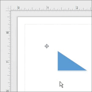 Drag a shape to a guide point to glue it to the guide point.