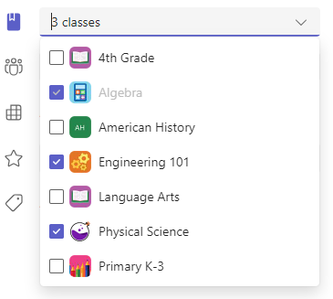 Screenshot of multiclass options.