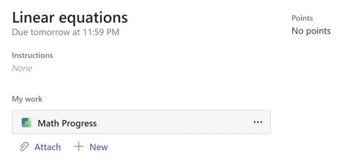 Screenshot of assignment.