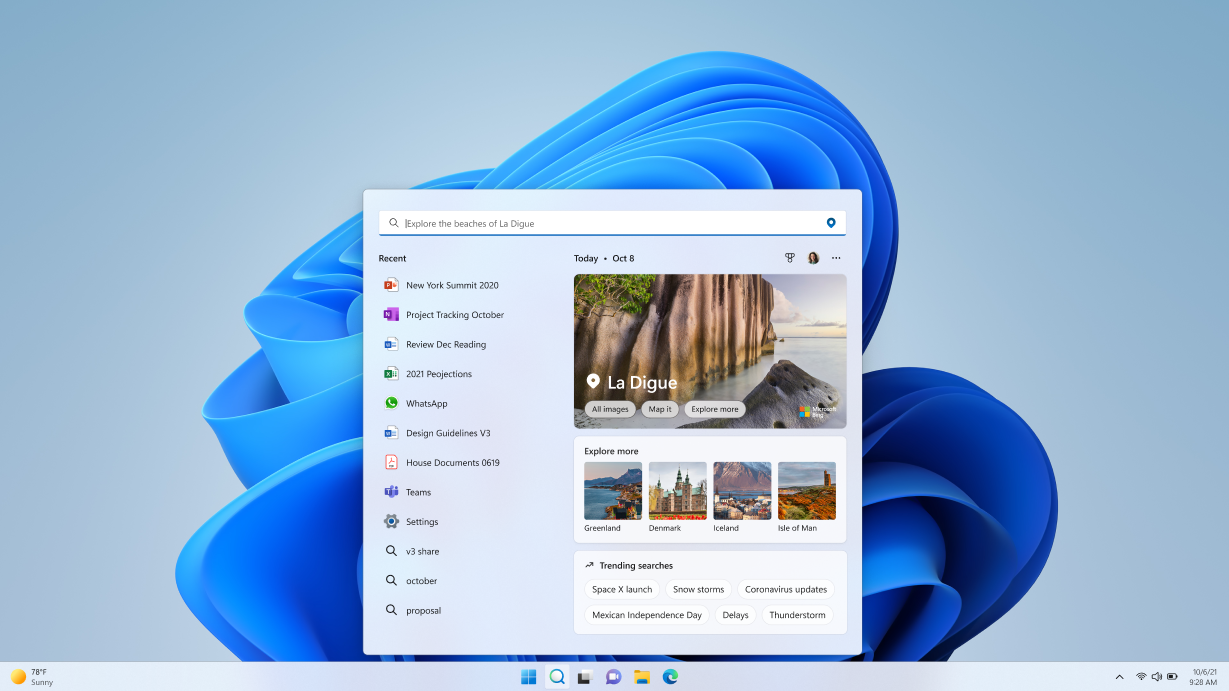 Windows 11 search highlights