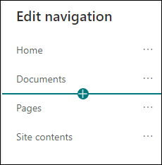 Add dialog box for a communication site navigation menu with the link option selected