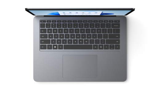 Screenshot showing the large haptic touchpad on Surface Laptop Studio.