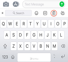 Screenshot of the Clipboard for iOS.