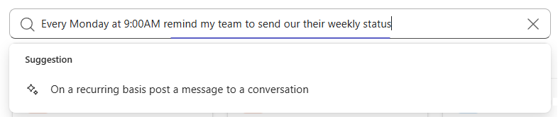AI suggestion in search box