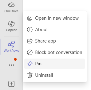 Pin Workflows app