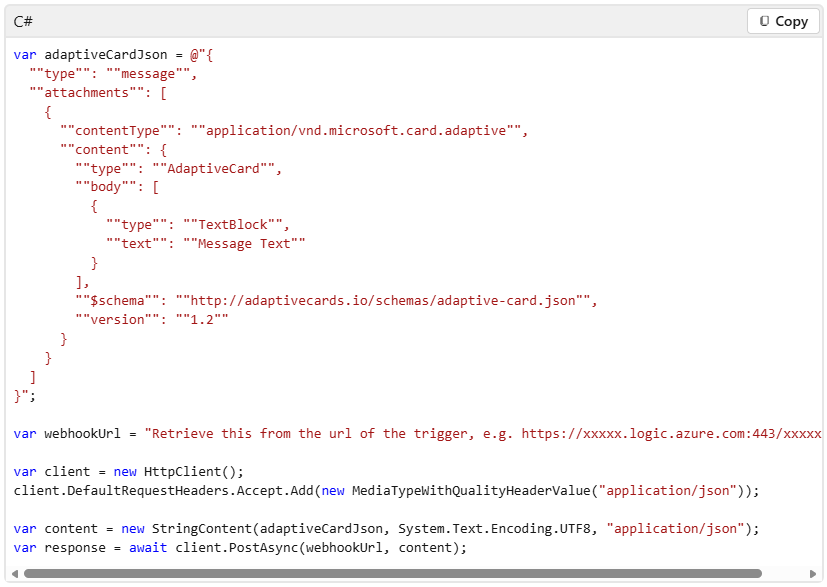Webhook test example